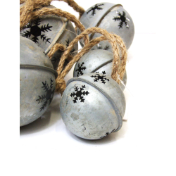 Zawieszka Bombka rustykalna metalowa Dzwonek XS Srebrny